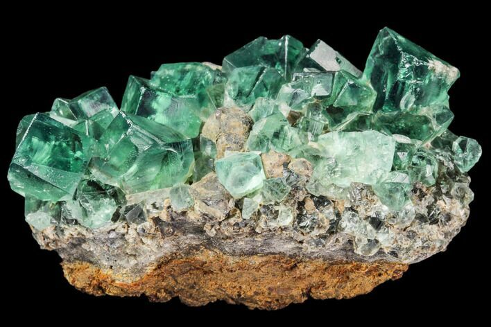 Fluorescent, Green Fluorite Crystals - Rogerley Mine #106107
